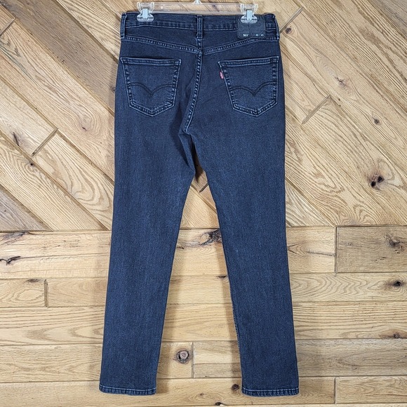 Levis 511 Slim Fit Jeans Mens 30x30 Stretch Dark Wash Charcoal Black Denim - Picture 3 of 13